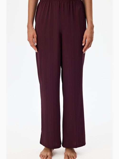 Aurora pantalón de pijama satinado floral penti - Kiabi Aurora pantalón de pijama satinado floral penti - Kiabi