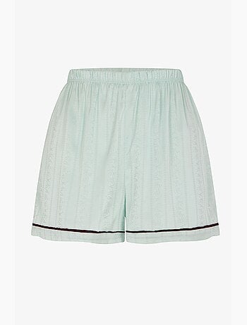 Aurora short de pijama satinado con flores penti