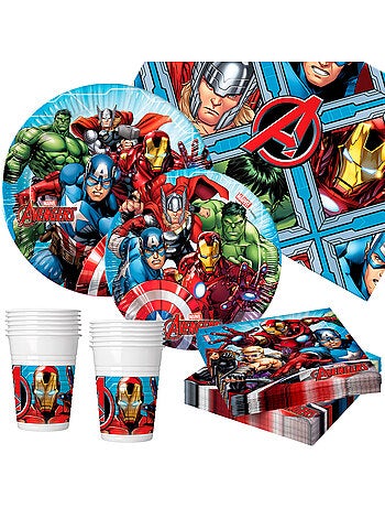 Avengers vajilla infantil desechable 89 piezas