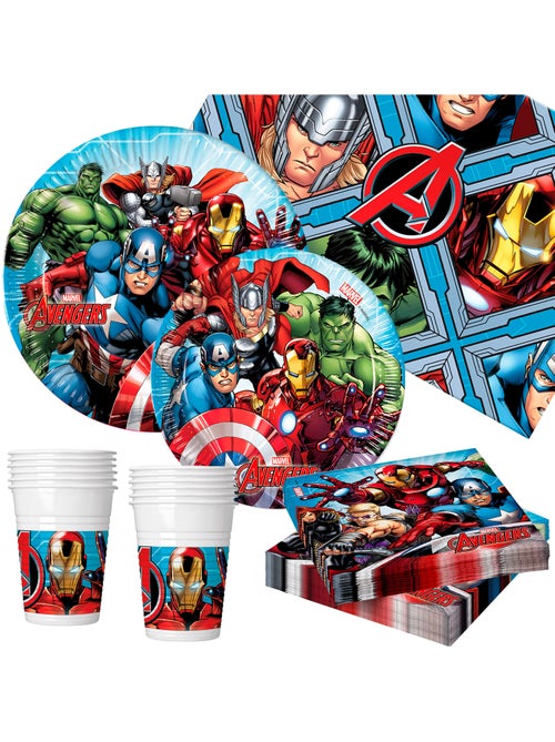 Avengers vajilla infantil desechable 89 piezas - Kiabi