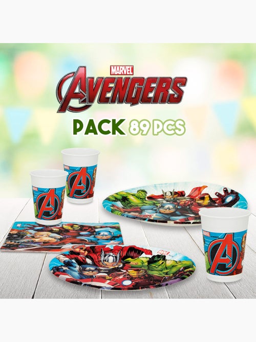 Avengers vajilla infantil desechable 89 piezas - Kiabi