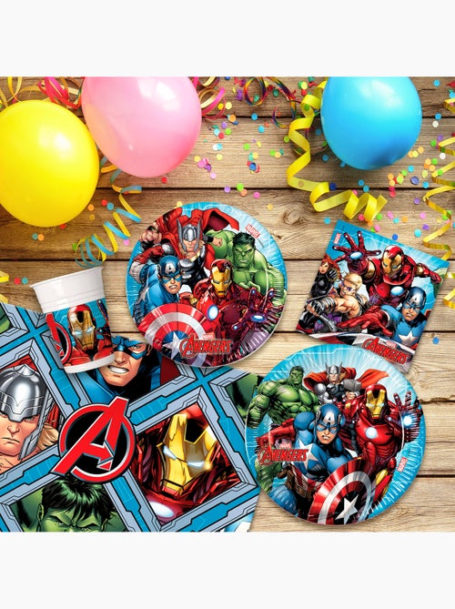 Avengers vajilla infantil desechable 89 piezas - Kiabi
