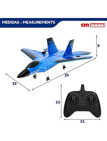 Avión teledirigido de combate giro 360 º c/estabilizador 25 cm speed & go