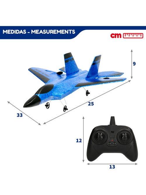 Avión teledirigido de combate giro 360 º c/estabilizador 25 cm speed & go - Kiabi