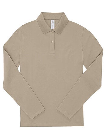 B and c - camisa my polo 180 de manga larga para mujer - b&c