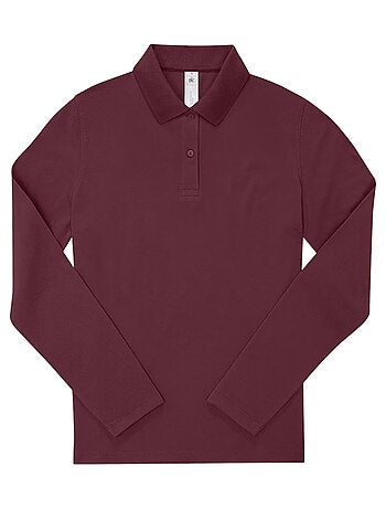 B and c - camisa my polo 180 de manga larga para mujer - b&c
