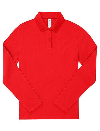 B and c - camisa my polo 180 de manga larga para mujer - b&c