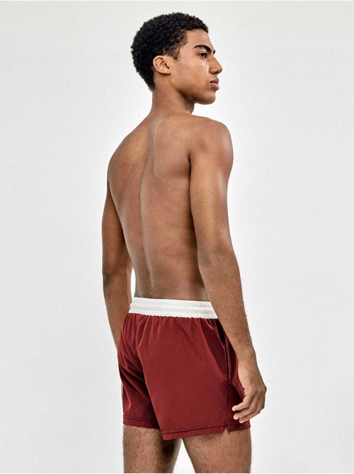 Ba?ador de hombre ajustable en cintura tejido de secado r?pido - Kiabi Ba?ador de hombre ajustable en cintura tejido de secado r?pido - Kiabi