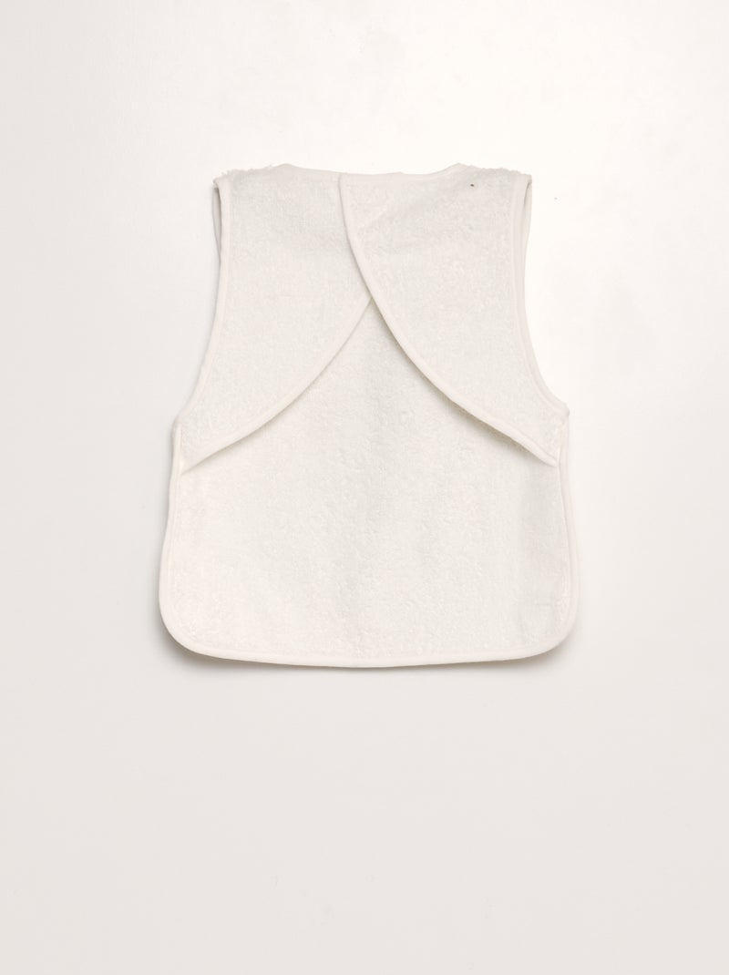 Babero babi de dos materiales BLANCO - Kiabi