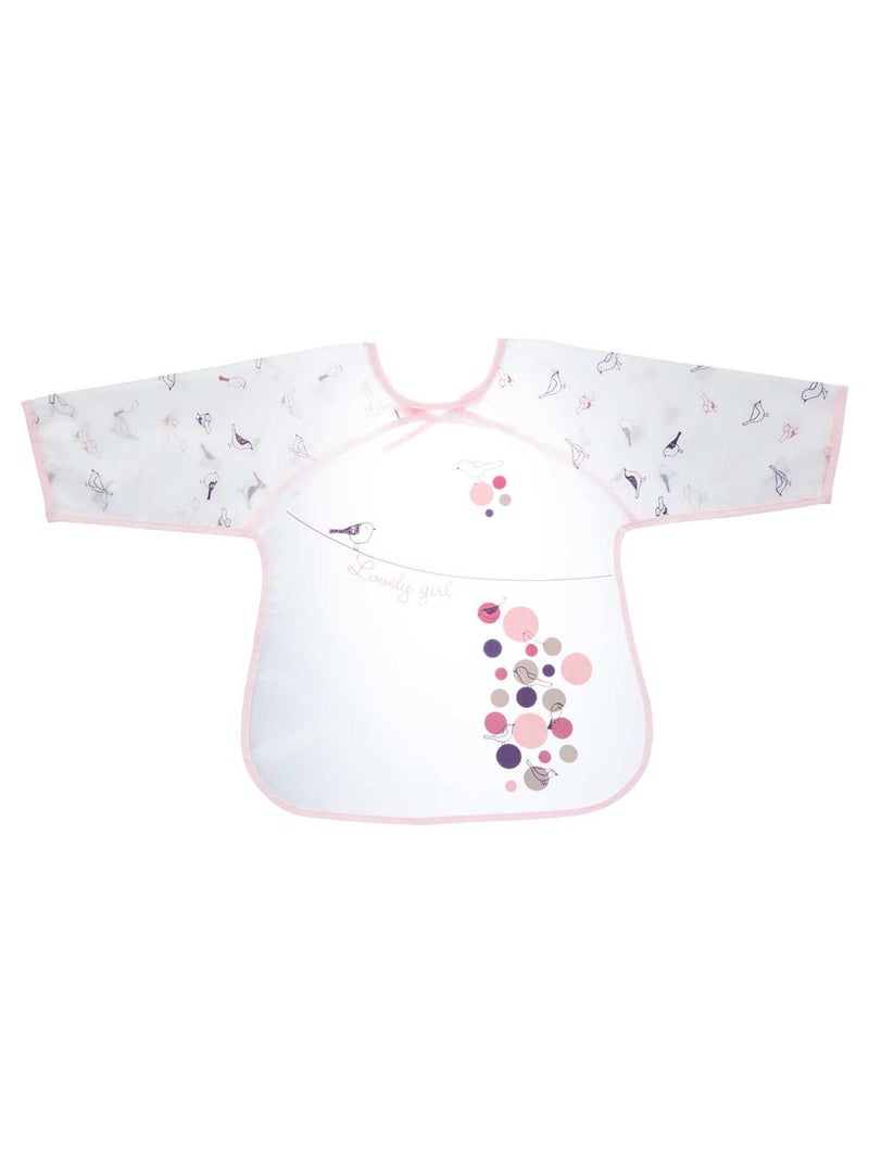 Babero con mangas 'pájaros' ROSA - Kiabi