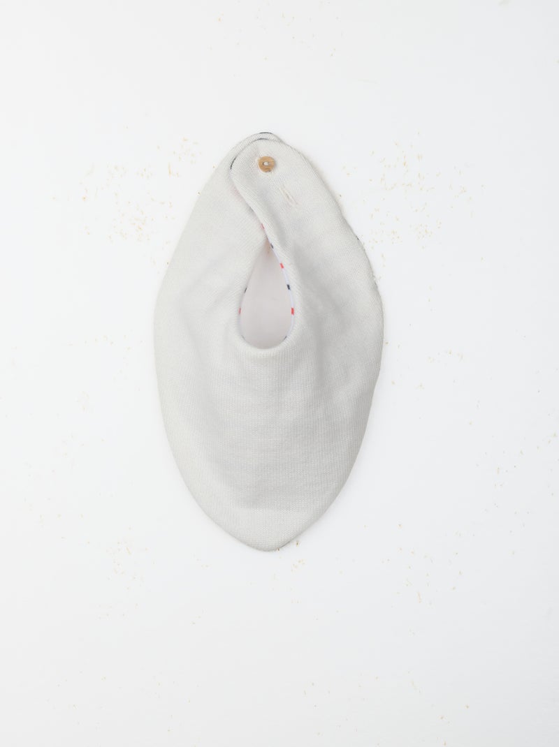 Babero de algodón Blanco Rojo Azul - Kiabi
