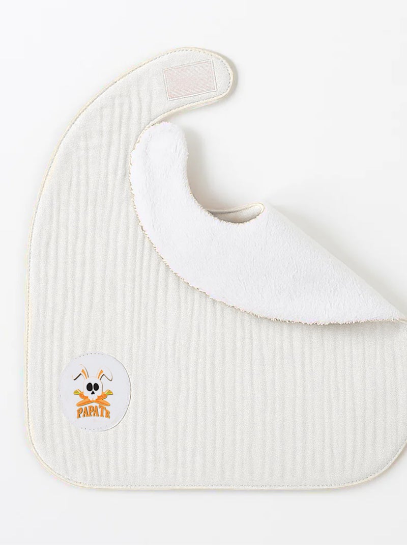 Babero de algodón orgánico Blanco - Kiabi
