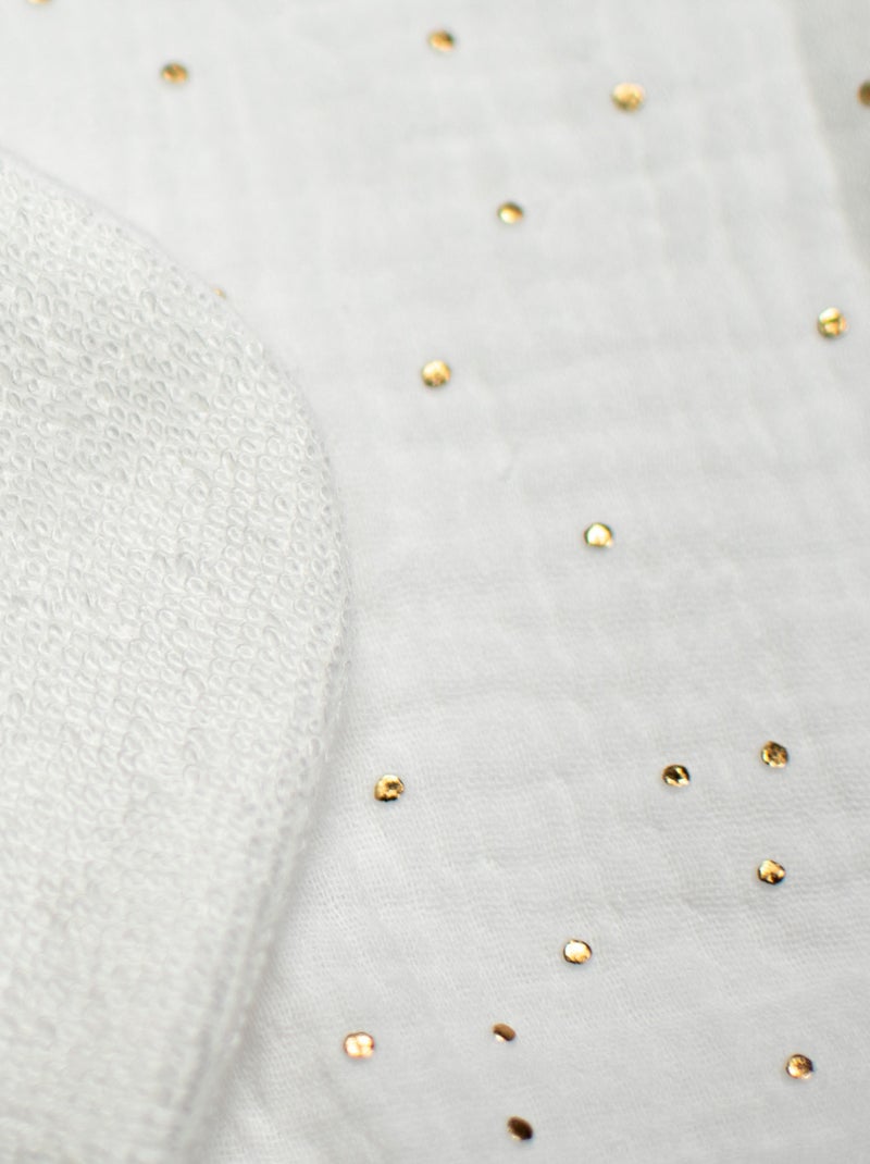 Babero de gasa de algodón para bebé | SEVIRA KIDS Blanco dorado - Kiabi