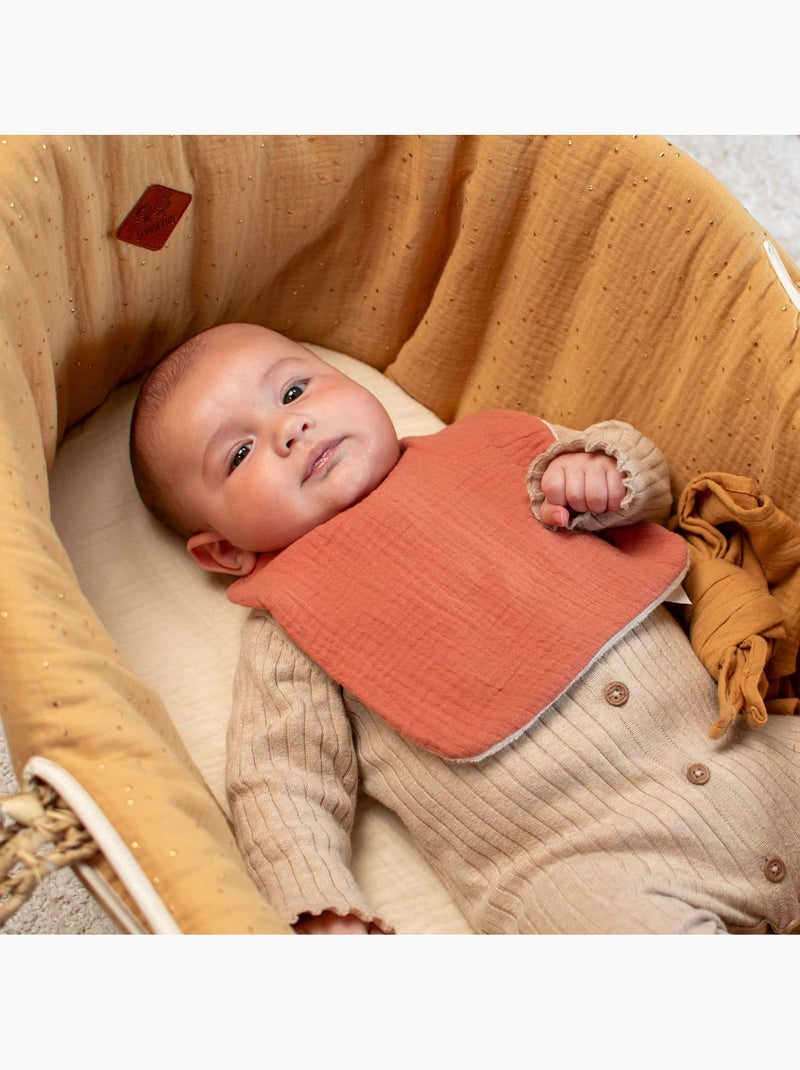 Babero de gasa de algodón para bebé | SEVIRA KIDS Taupe/Dorado - Kiabi