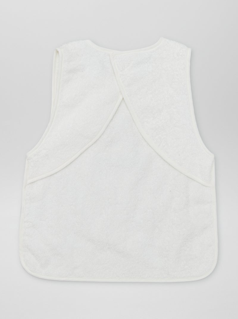 Babero de muselina y tejido de rizo BLANCO - Kiabi