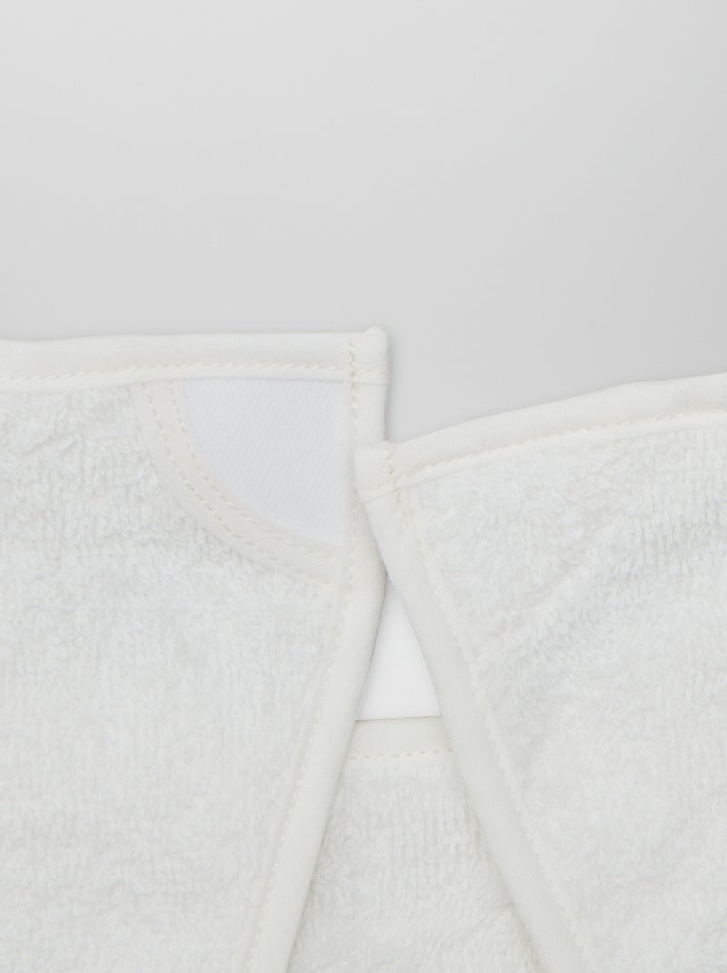 Babero de muselina y tejido de rizo BLANCO - Kiabi