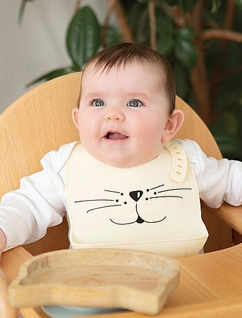 Babero de silicona con recogedor