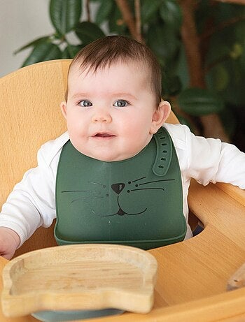 Babero de silicona con recogedor