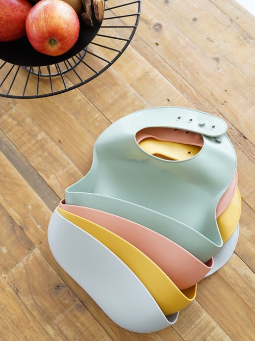 Babero de silicona con recogedor de alimentos Thermobaby impermeable - Kiabi