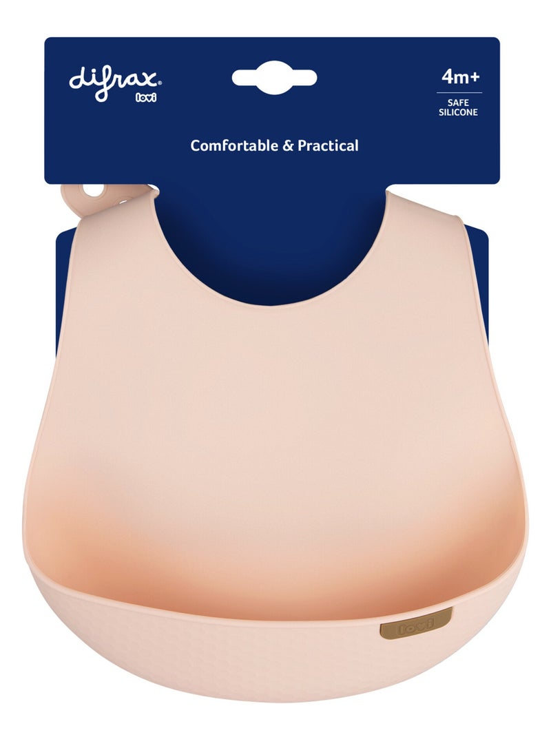 Babero de silicona con recogedor, difrax lovi | Difrax Beige - Kiabi