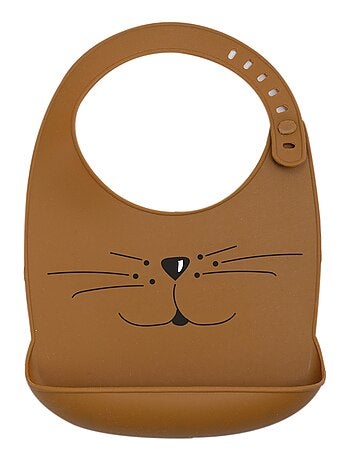 Babero de silicona con recogedor para bebé