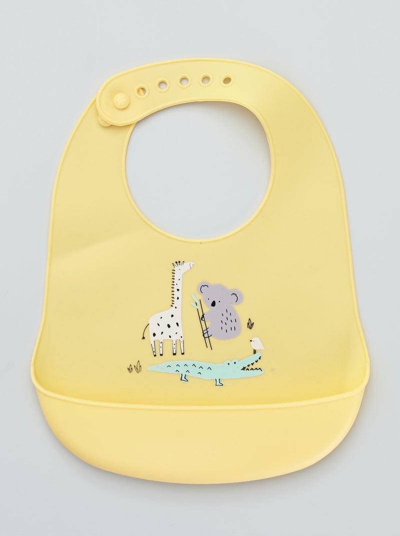 Babero de silicona estampado AMARILLO - Kiabi