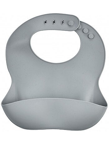 Babero de silicona Thermobaby, lote de 2, con bolsillo de recuperación de alimentos