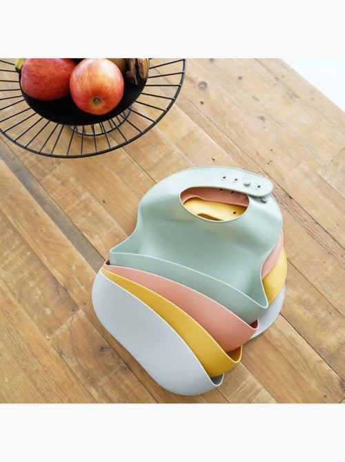 Babero de silicona Thermobaby, lote de 2, con bolsillo de recuperación de alimentos - Kiabi
