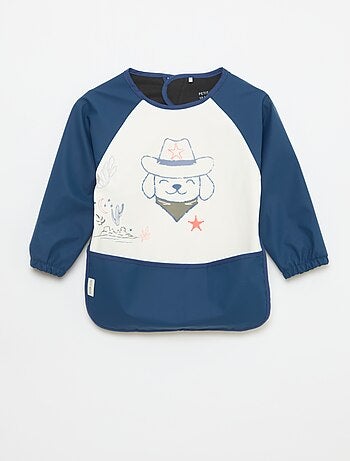 Babero delantal de manga larga estampado