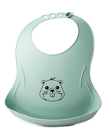 Babero impermeable ajustable BIBOU Castor Thermobaby con bolsillo de alimentación