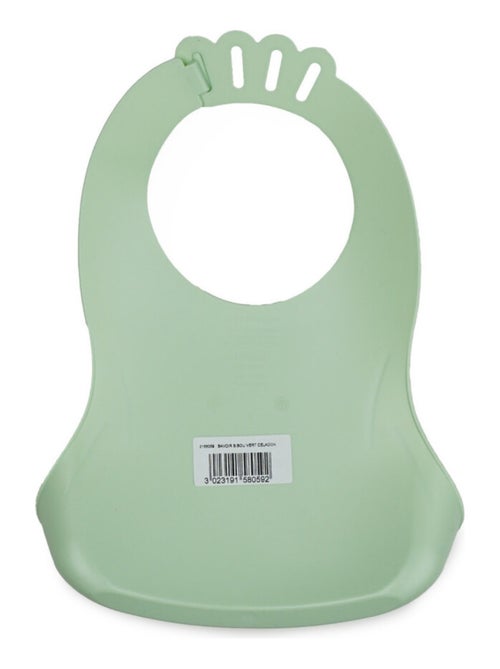 Babero impermeable Bibou Thermobaby con bolsillo recogedor - Kiabi Babero impermeable Bibou Thermobaby con bolsillo recogedor - Kiabi