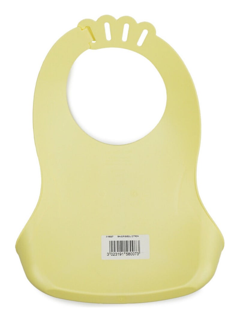 Babero impermeable Thermobaby Bibou con bolsillo recogecosas ajustable Amarillo limón - Kiabi