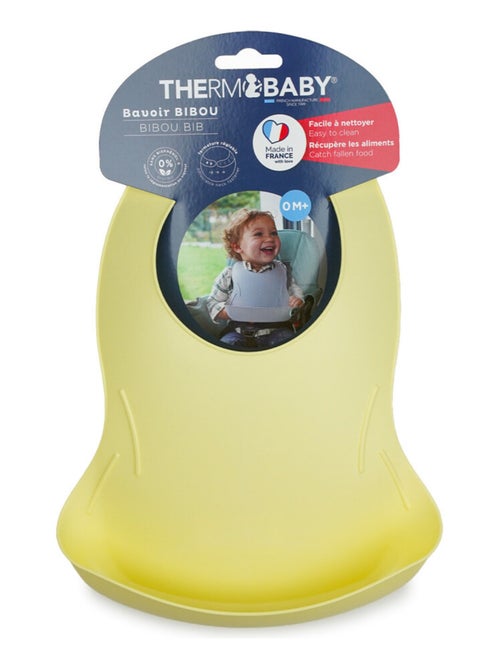 Babero impermeable Thermobaby Bibou con bolsillo recogecosas ajustable - Kiabi Babero impermeable Thermobaby Bibou con bolsillo recogecosas ajustable - Kiabi