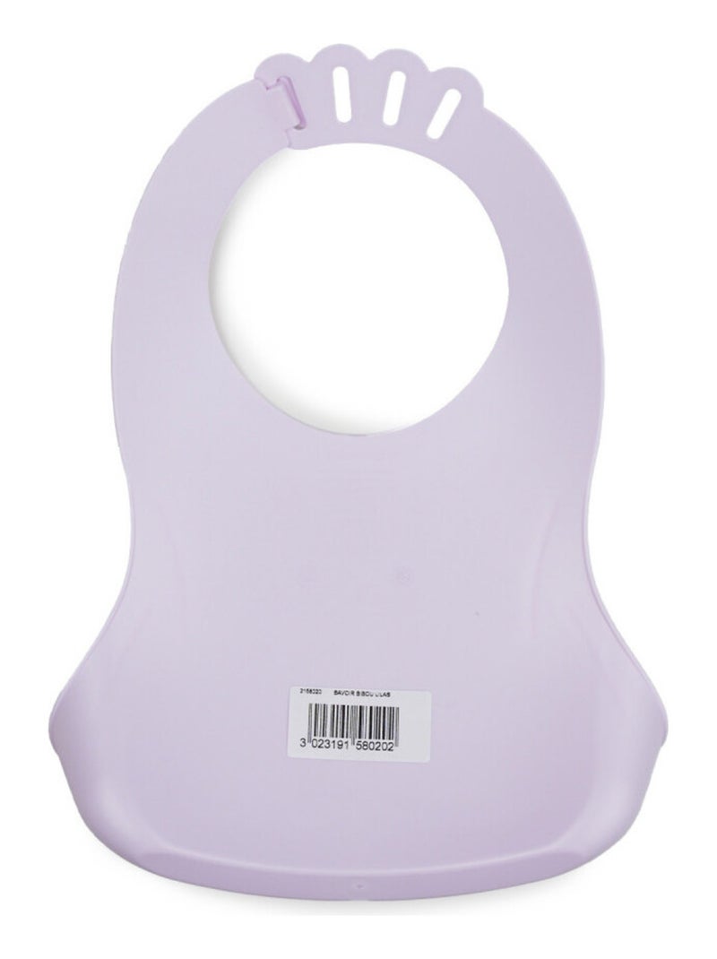 Babero impermeable Thermobaby BIBOU con bolsillo recuperador de alimentos Malva lila - Kiabi