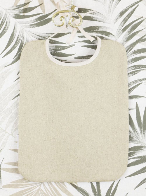Babero infantil 100 % lino natural linelle - Kiabi Babero infantil 100 % lino natural linelle - Kiabi
