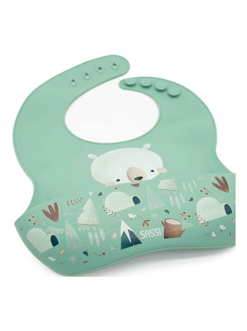 Babero recogedor de silicona - animales - Sassi Junior - Kiabi