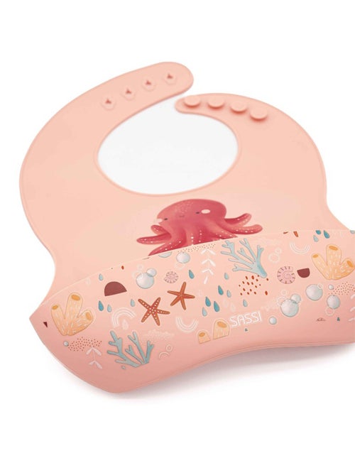 Babero recogedor de silicona - animales - Sassi Junior - Kiabi