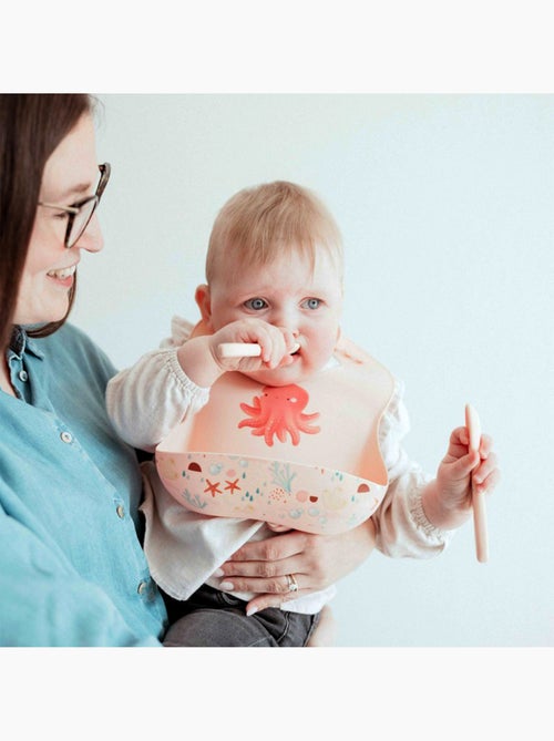 Babero recogedor de silicona - animales - Sassi Junior - Kiabi