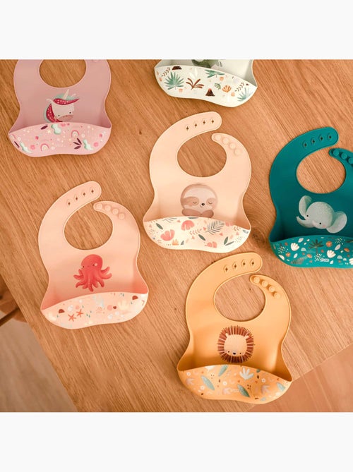 Babero recogedor de silicona - animales - Sassi Junior - Kiabi