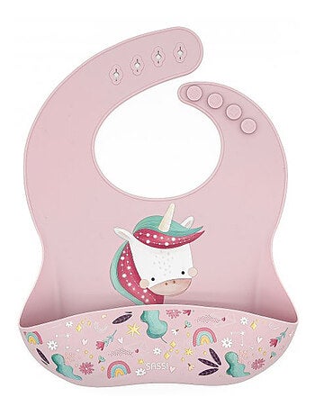 Babero recogedor de silicona - animales - Sassi Junior