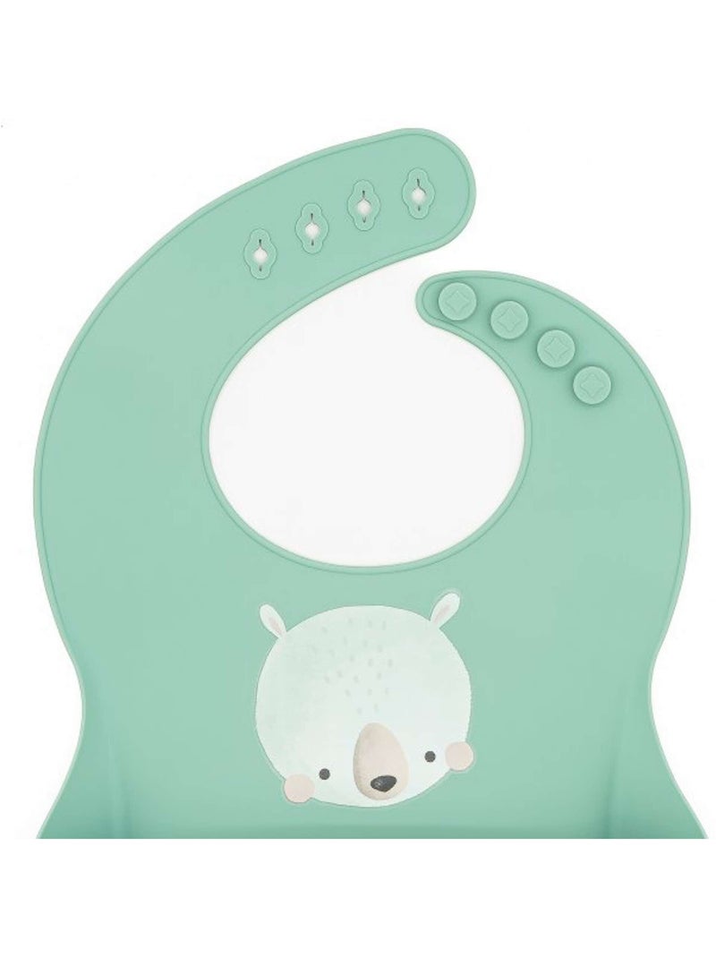 Babero recogedor de silicona - animales | Sassi Junior Azul - Kiabi