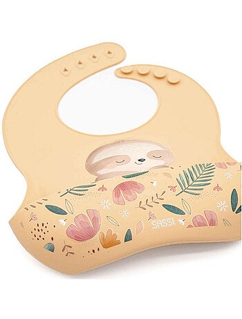 Babero recogedor de silicona - animales | Sassi Junior