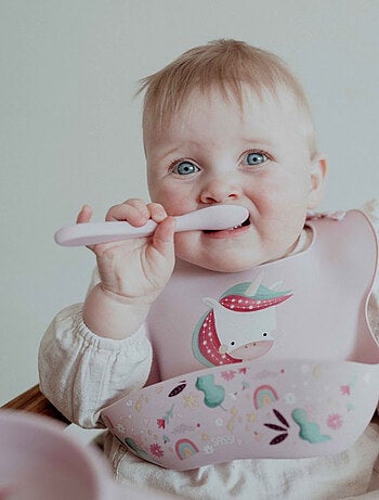 Babero recogedor de silicona - animales | Sassi Junior