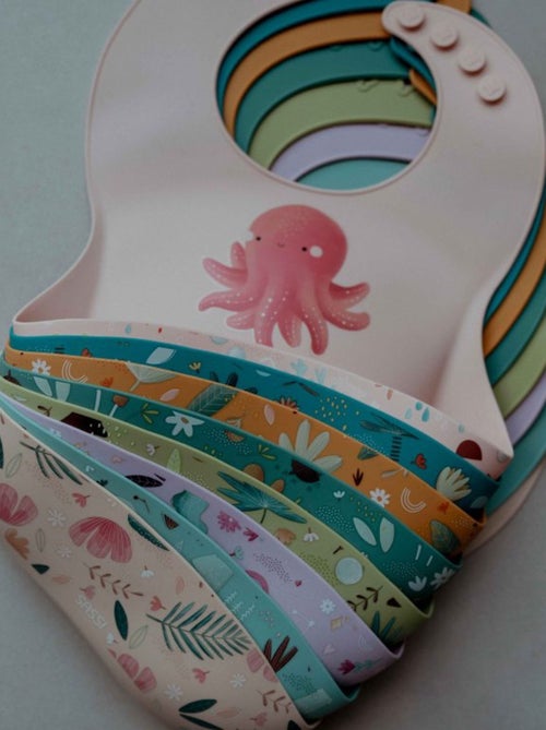 Babero recogedor de silicona - animales | Sassi Junior - Kiabi