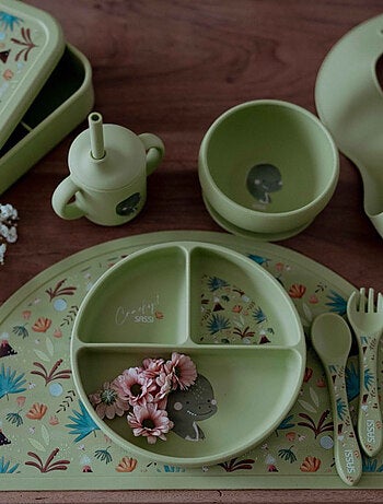 Babero recogedor de silicona - animales | Sassi Junior