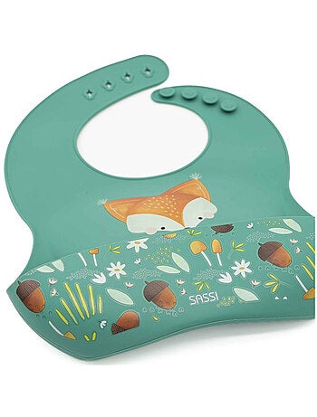 Babero recogedor de silicona - animales | Sassi Junior