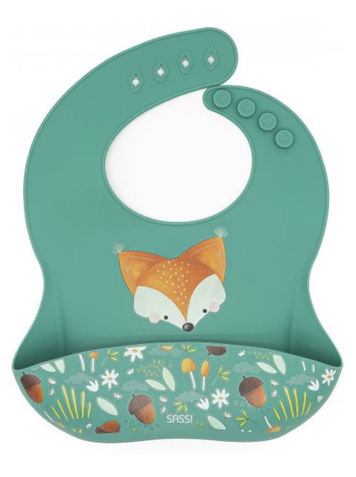 Babero recogedor de silicona - animales | Sassi Junior - Kiabi