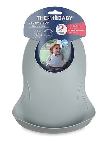 Babero impermeable Thermobaby BIBOU con bolsillo recuperador de alimentos