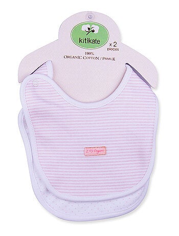 Baberos de algodón orgánico para bebé, pack de 2 | kitikate