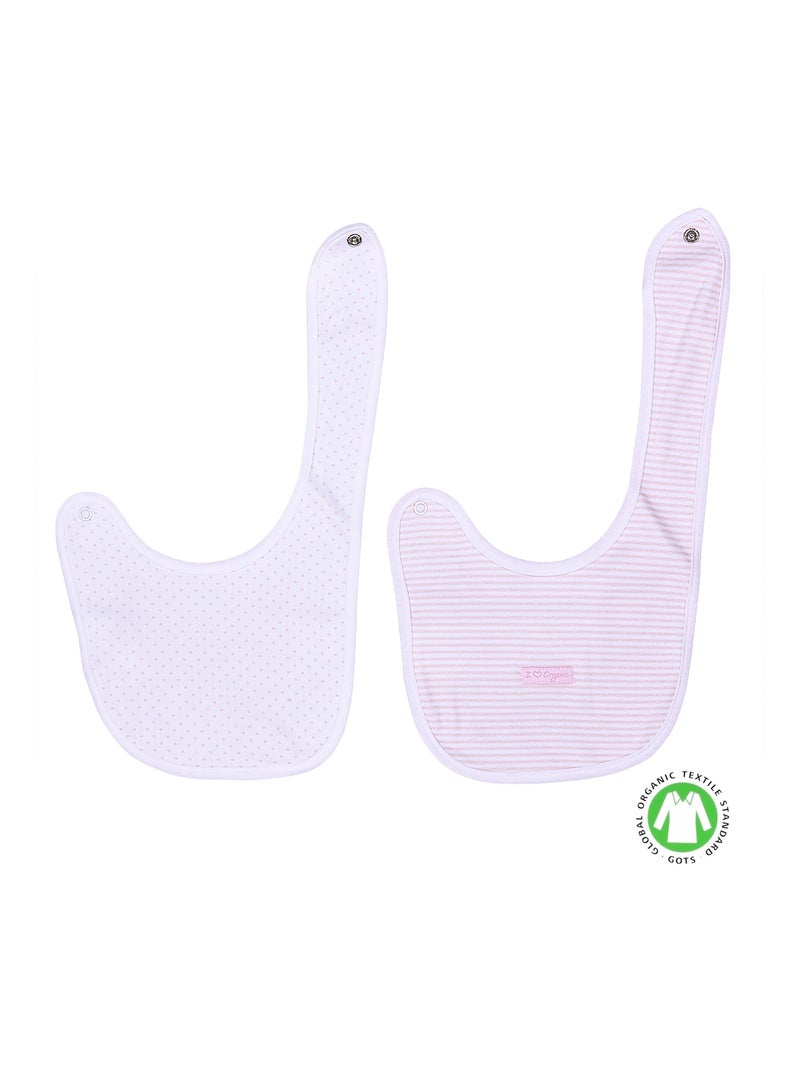 Baberos de algodón orgánico para bebé, pack de 2 | kitikate Rosa - Kiabi